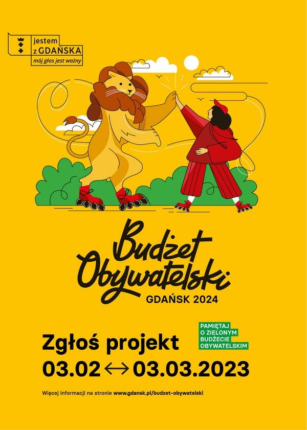Budżet Obywatelski plakat informacyjny żółty 