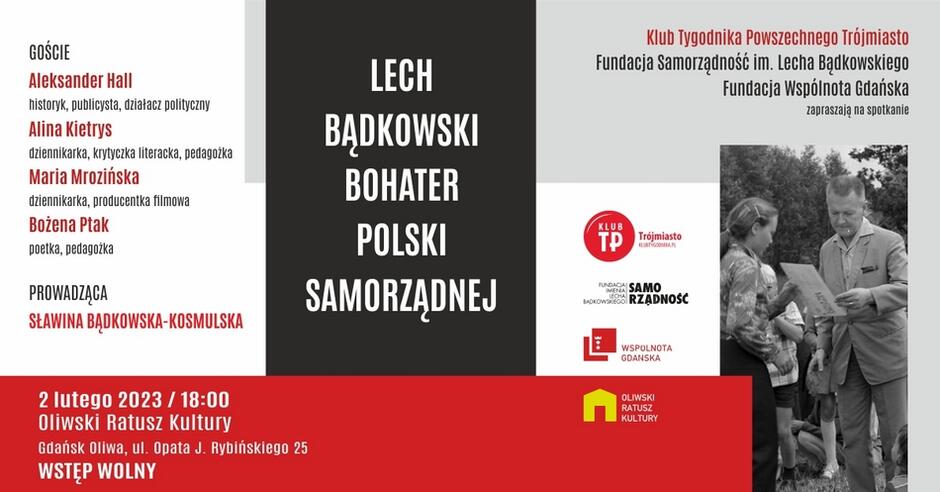 baner promujący debatę o Lechu Bądkowskim