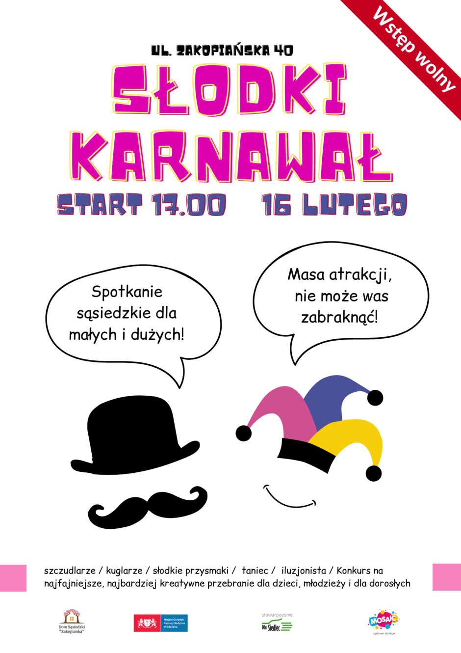 Plakat karnawału w Zakopiance - źródło organizatorzy imprezy