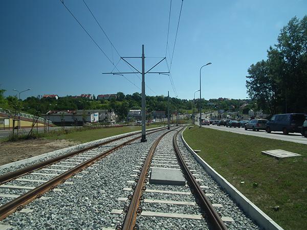 Odcinek wzdłuż ulicy Nowolipie trasy tramwajowej biegnącej od pętli Siedlce do przystanku PKM Brętowo.