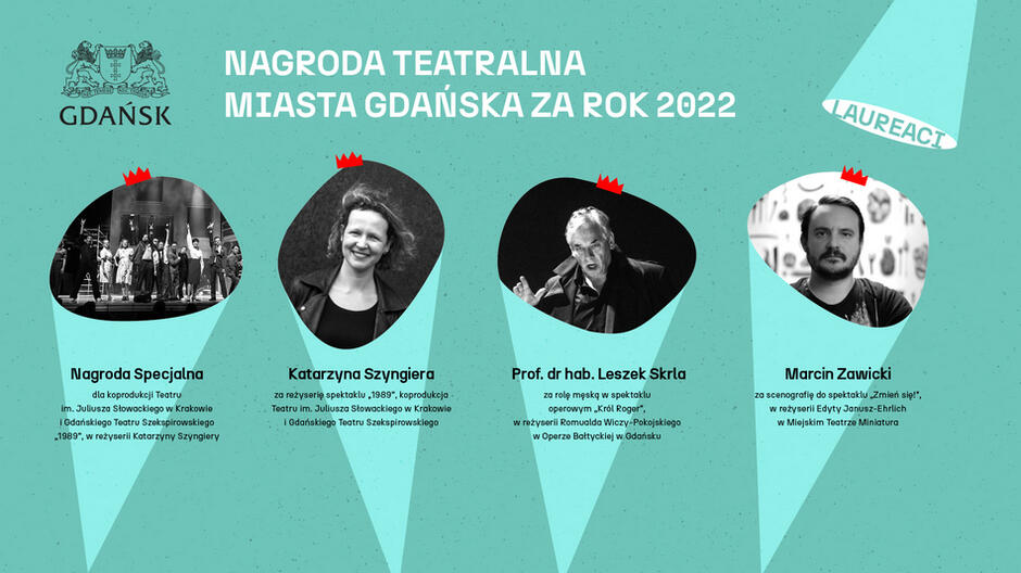 Plansza informacyjna laureaci_nagrody_teatralnej_miasta_gdanska_za_2022_rok