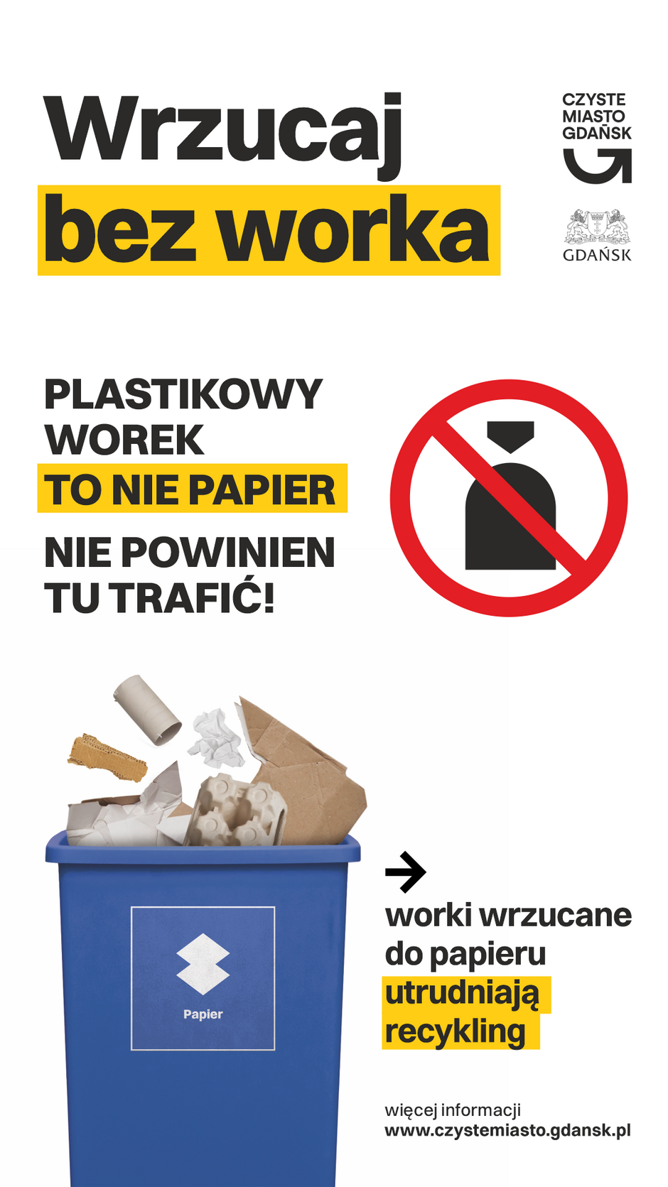 Plakat akcji Kampania Bez Worka 