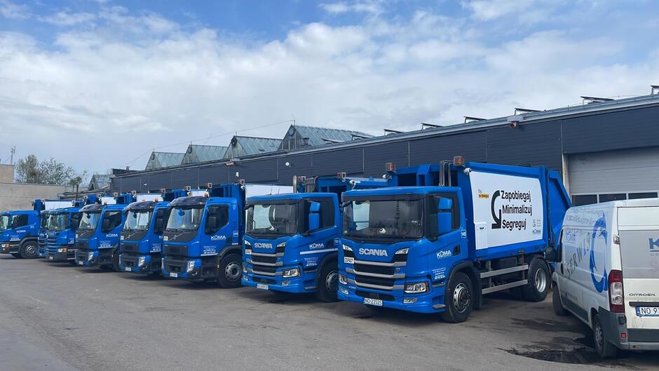 Flota śmieciarek firmy Koma