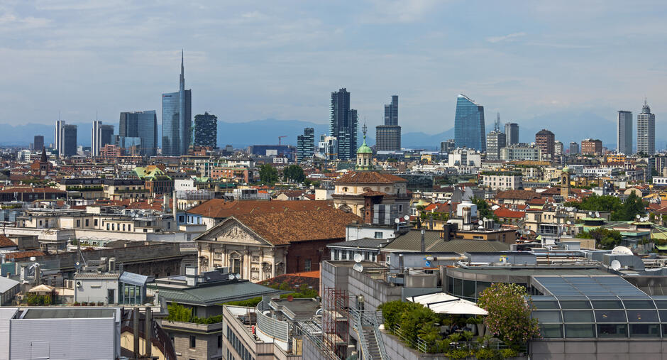 Panorama Mediolanu, stolicy regionu Lombardia