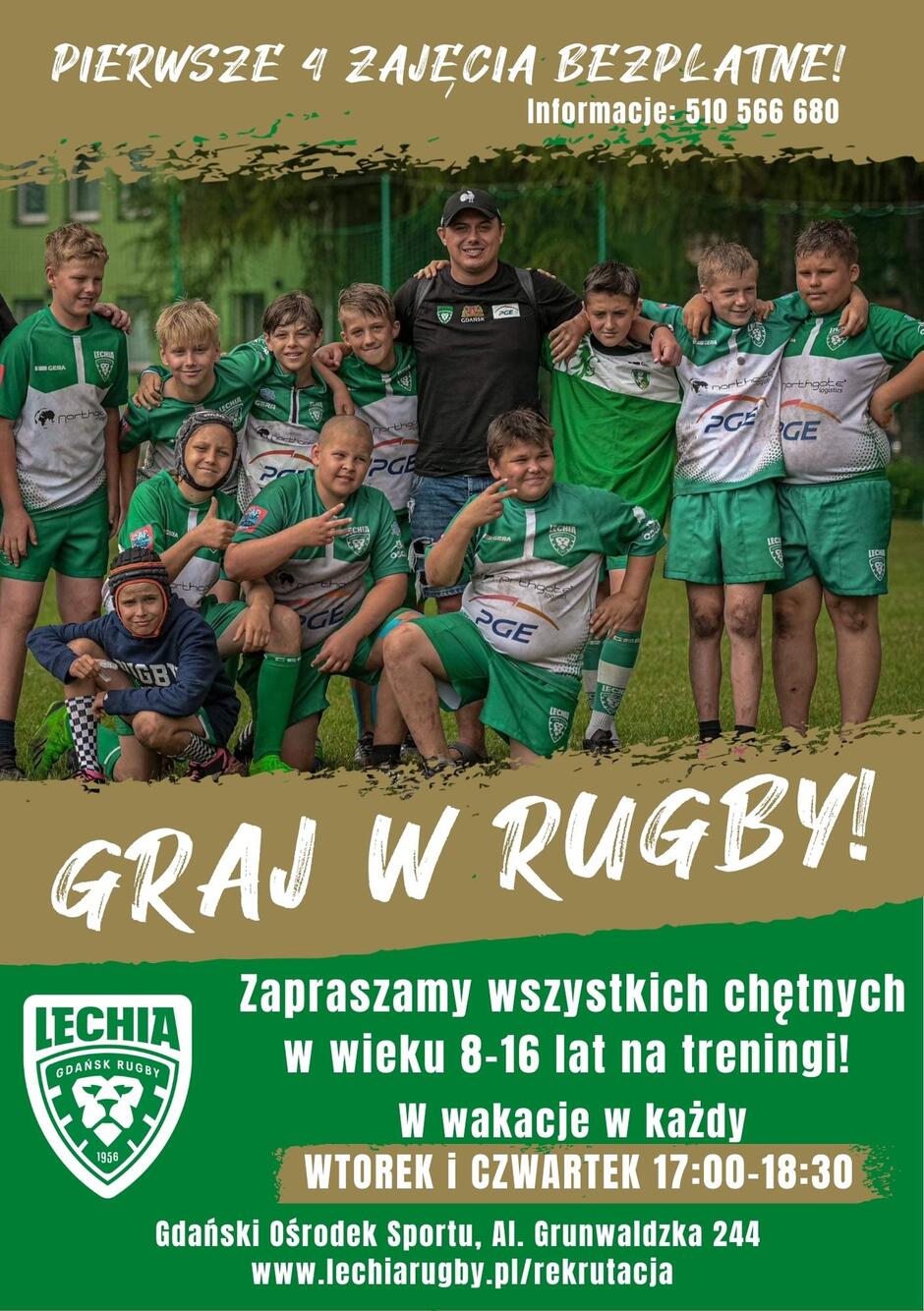 plakat informacyjny o zajęciach w wakacje