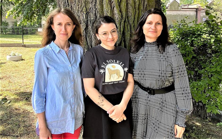Psycholożka Rymma Petrenko, konsultantka Alina Zaika i psycholożka Iryna Makukhina 