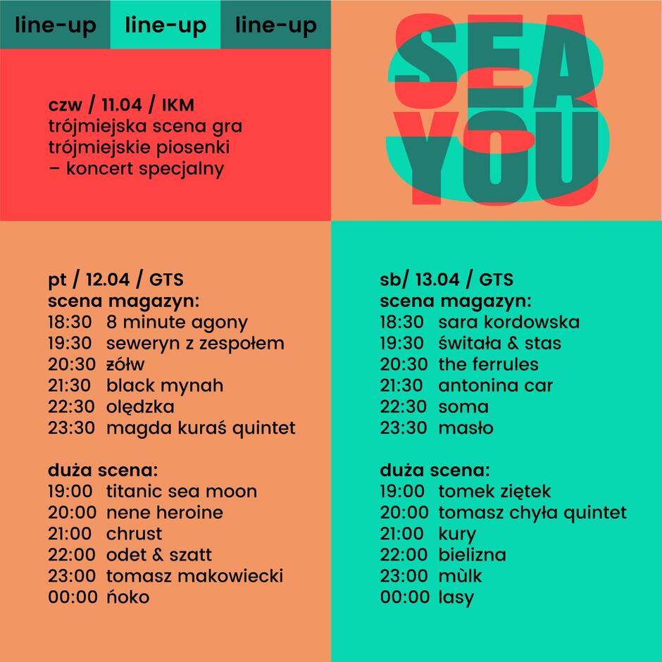 Line-up tegorocznej edycji festiwalu Sea You