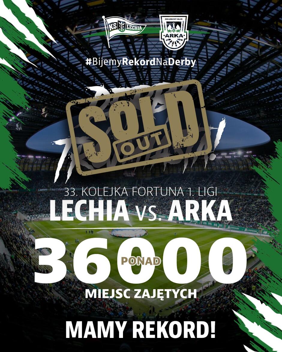 Baner informacyjny: Derby Lechia - Arka Gdynia 27 000