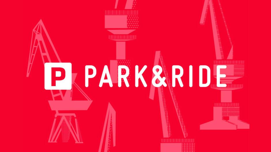 Zdjęcie przedstawia grafikę promującą system "Park & Ride"