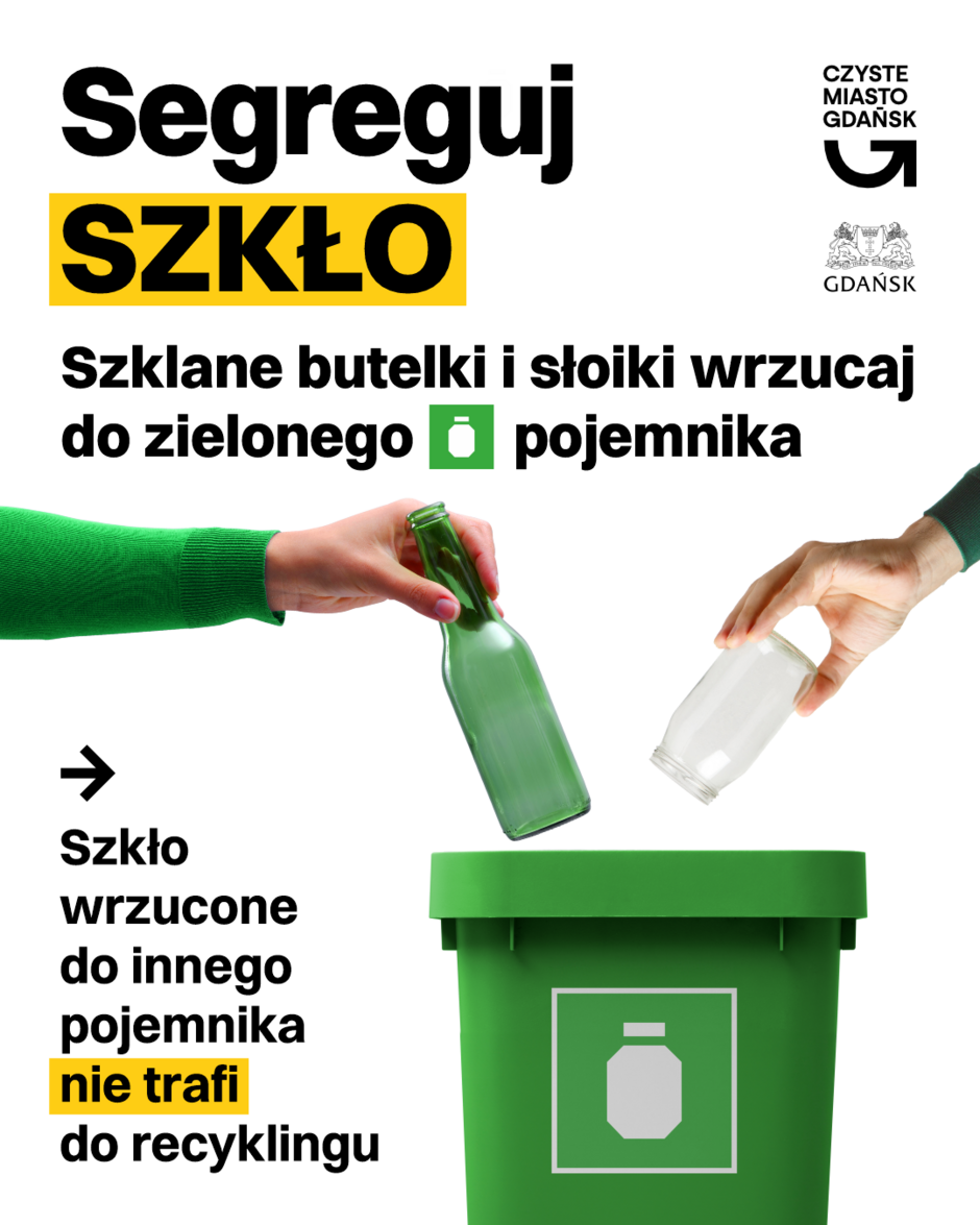 Plansza informacyjna: Segreguj szkło