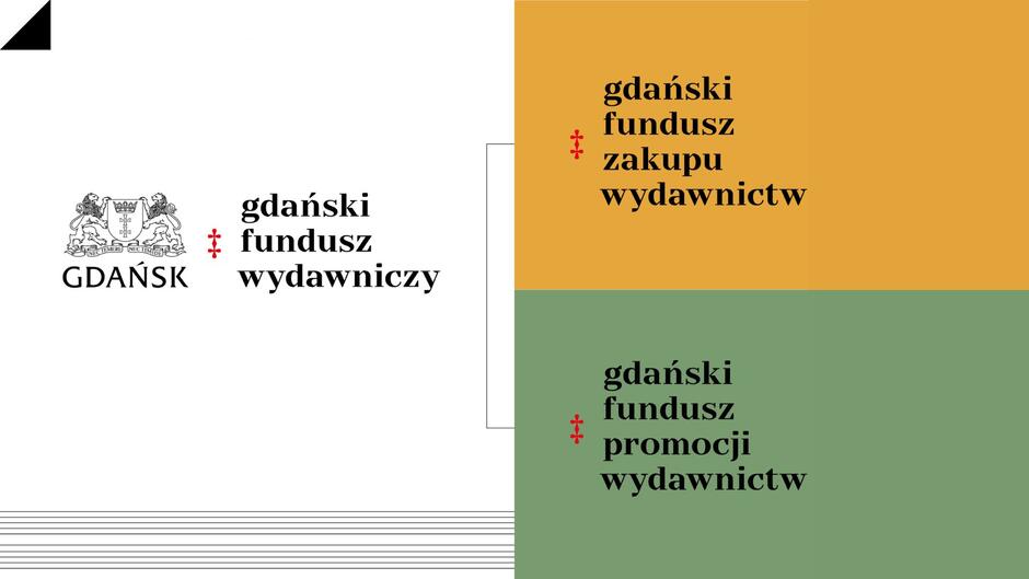 Grafika z logotypem Miasta Gdańska i nazwą Gdański Fundusz Wydawniczy