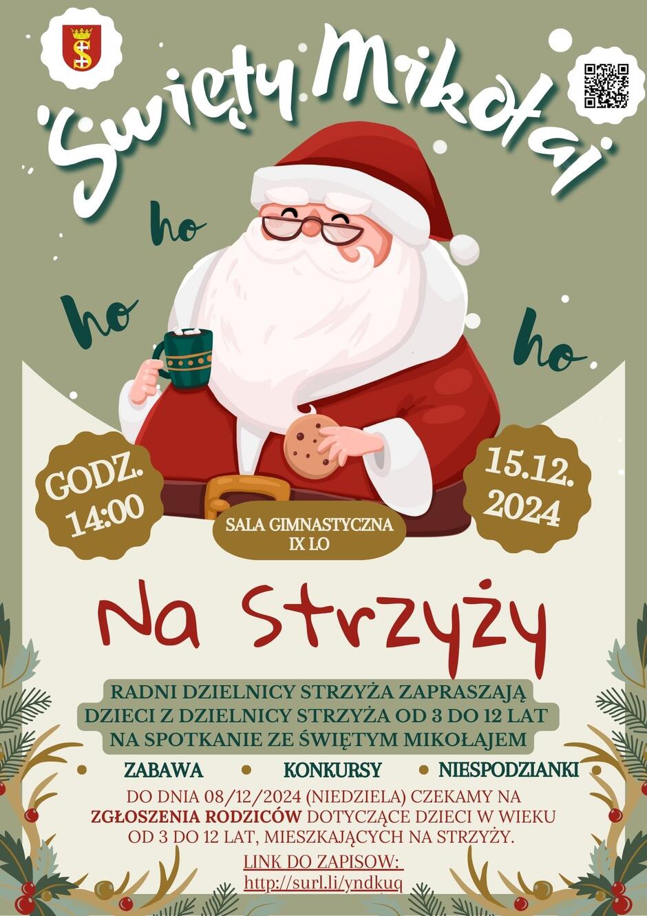 Plik JPG z plakatem dotyczącym Zabawy Mikołajowej na Strzyży