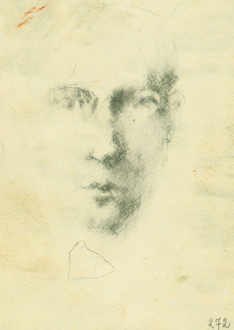 szkic, rysunek ołówkiem, portret mężczyzny