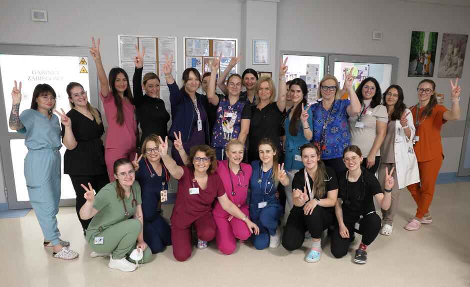 zespół medyczny na oddziale 