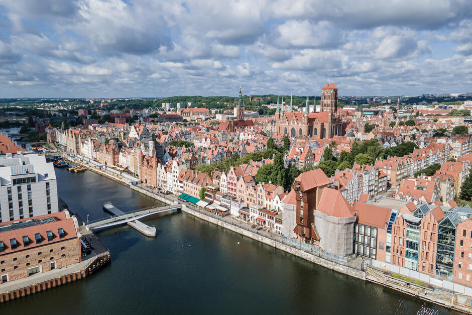 Panorama Gdańska - Długie Pobrzeże