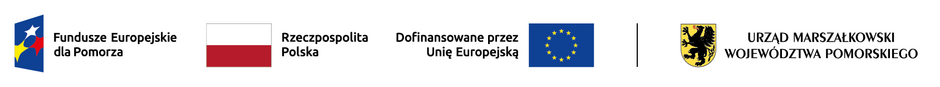 Pasek logotypów Fundusze Europejskie dla Pomorza
