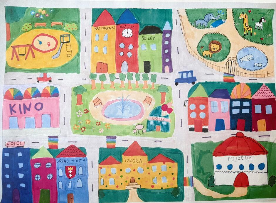 kolorowy rysunek dziecięcy