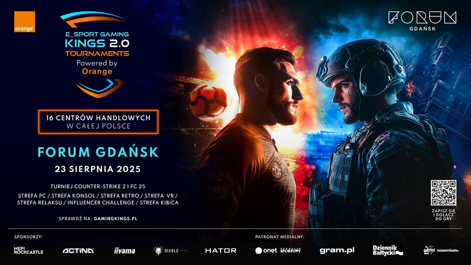 Grafika informująca o rozgrywkach gamingowych z postaciami z gier.