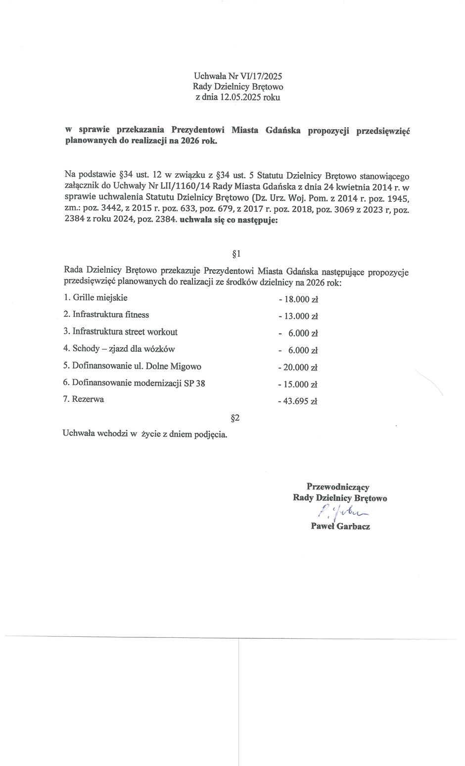 Uchwała VI-17-2025