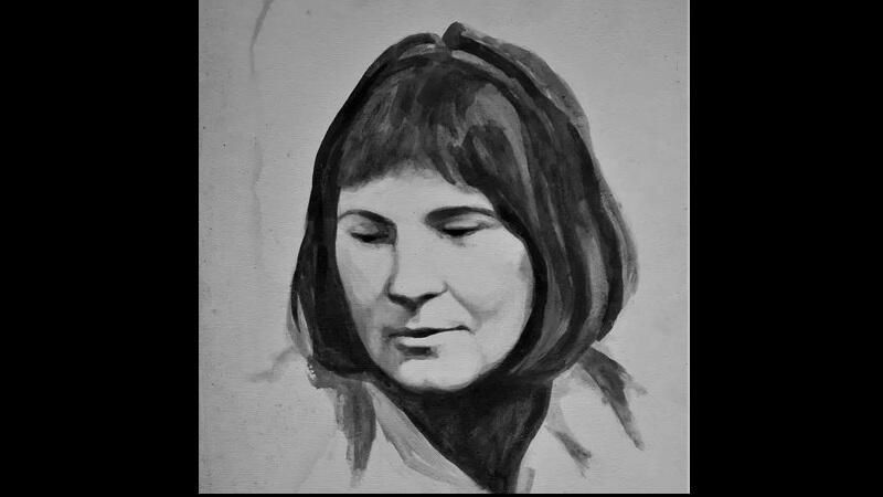 Twarz kobiety na obrazie