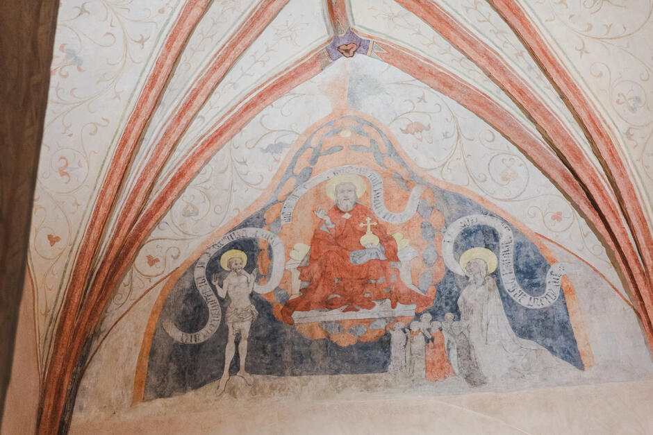 średniowieczny malunek na ścianie