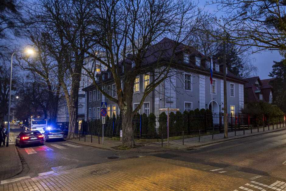 Widok ogólny budynku konsulatu we Wrzeszczu