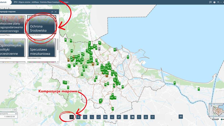 Mapa GeoGdańsk Pomniki przyrody