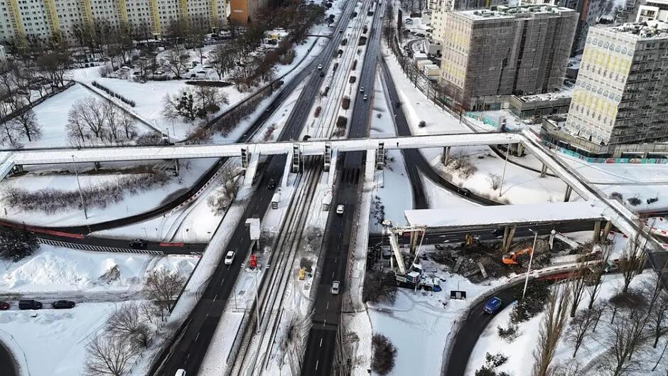 kładka Na Zaspie - widok z drona