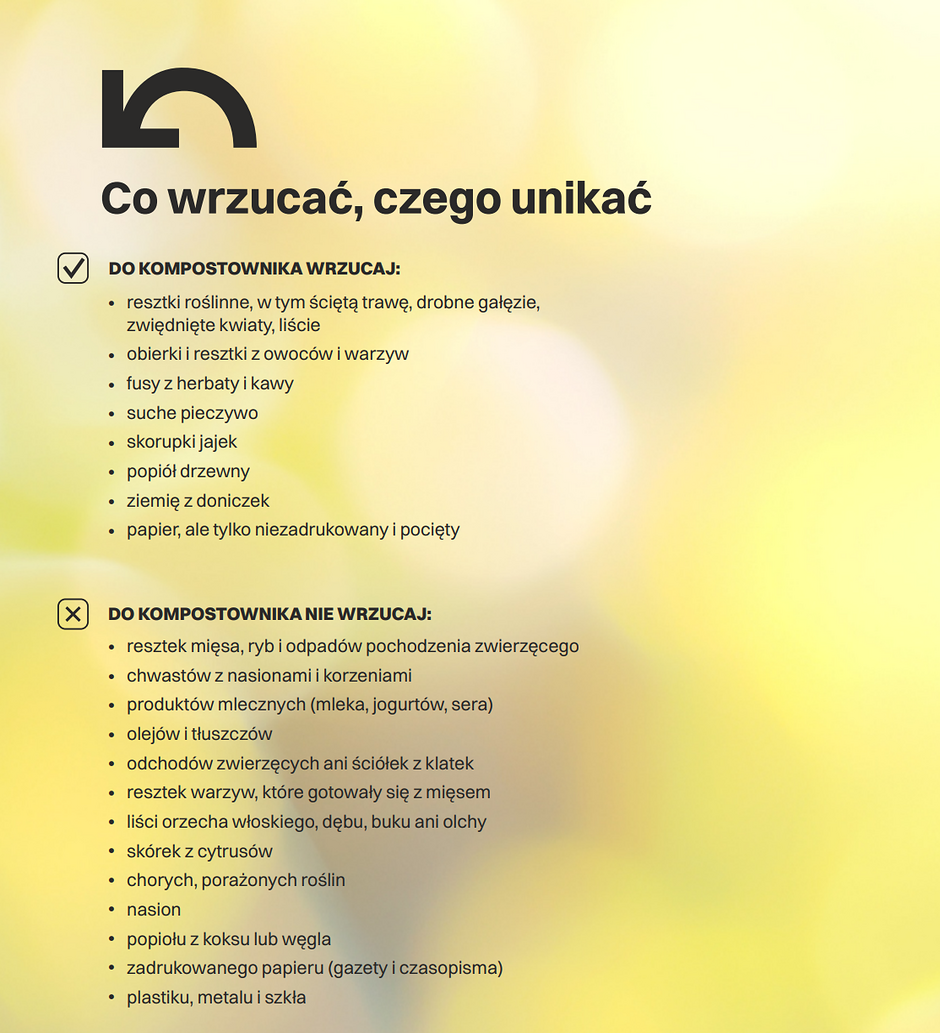 Infografika dotycząca kompostowania bioodpadów 