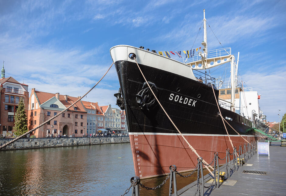  Sołdek , Motława i widok na gdańskie kamienice