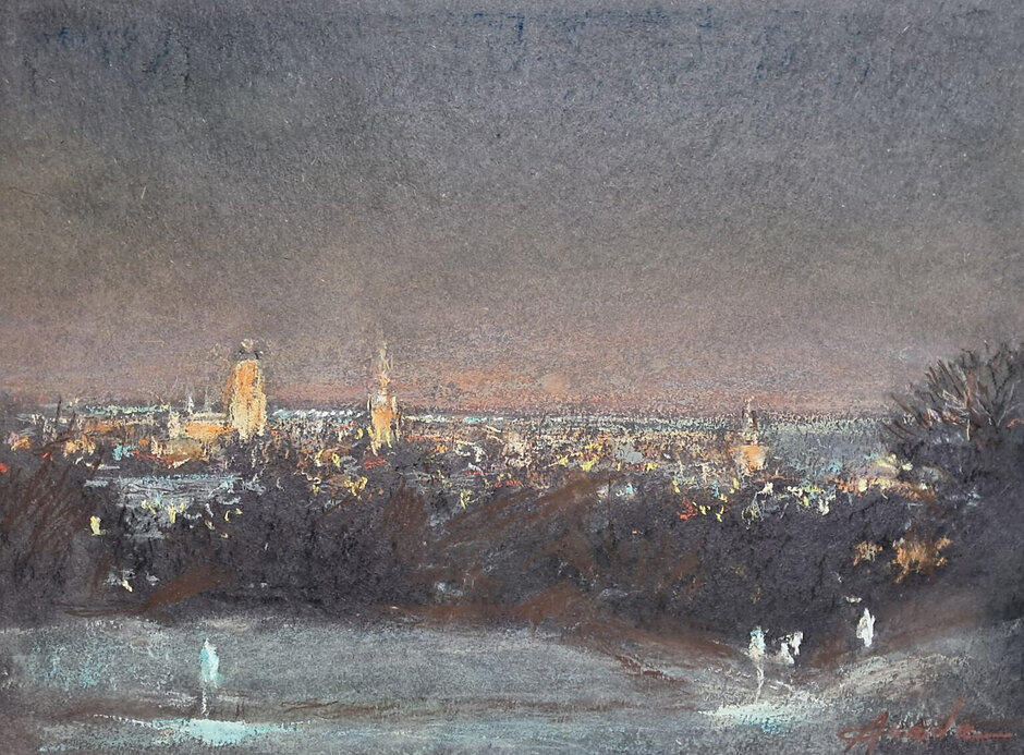 Obraz z panoramą Gdańska