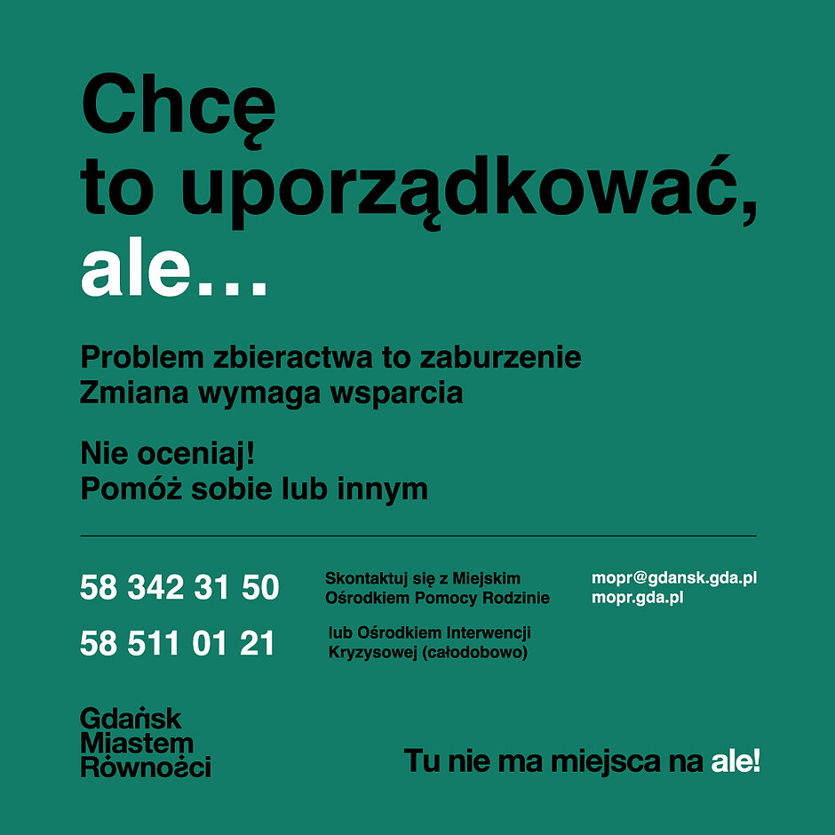 Grafika z informacją o pomocy świadczonej w syllogomanii. 