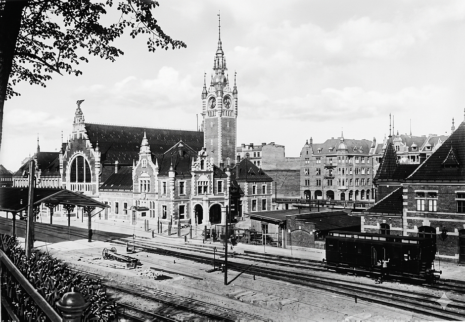 Dworzec Główny w Gdańsku, ok. 1905 roku