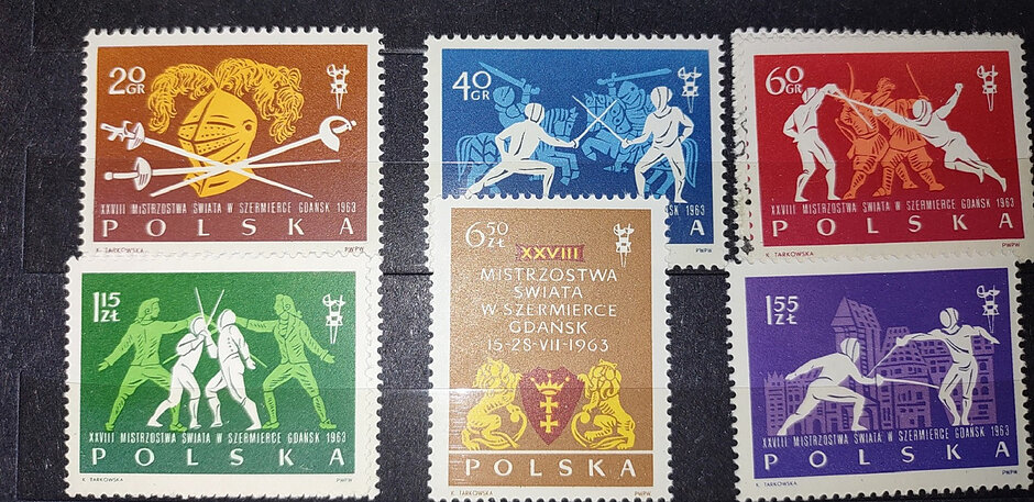 Znaczki_Mistrzostwa_Świata_w_Szermierce_1963