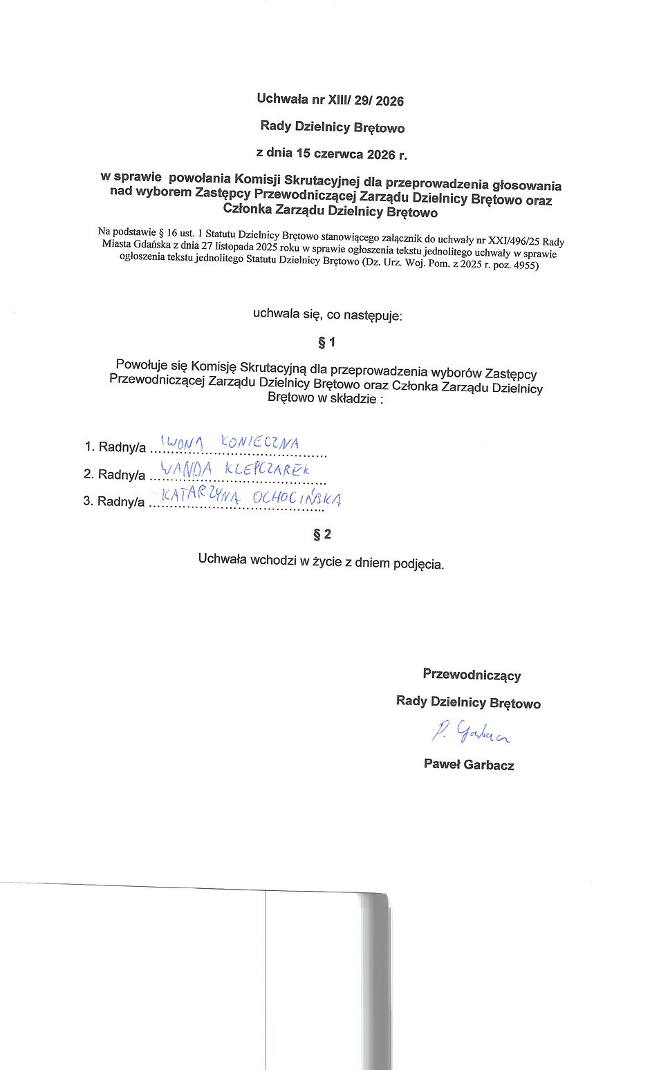 Uchwała XIII-29-26