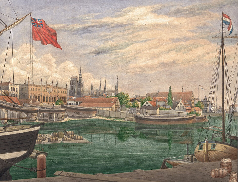 Lastadia, 1839, akwarela z 1857 wedle rysunku Augusta Lobegotta Randta 