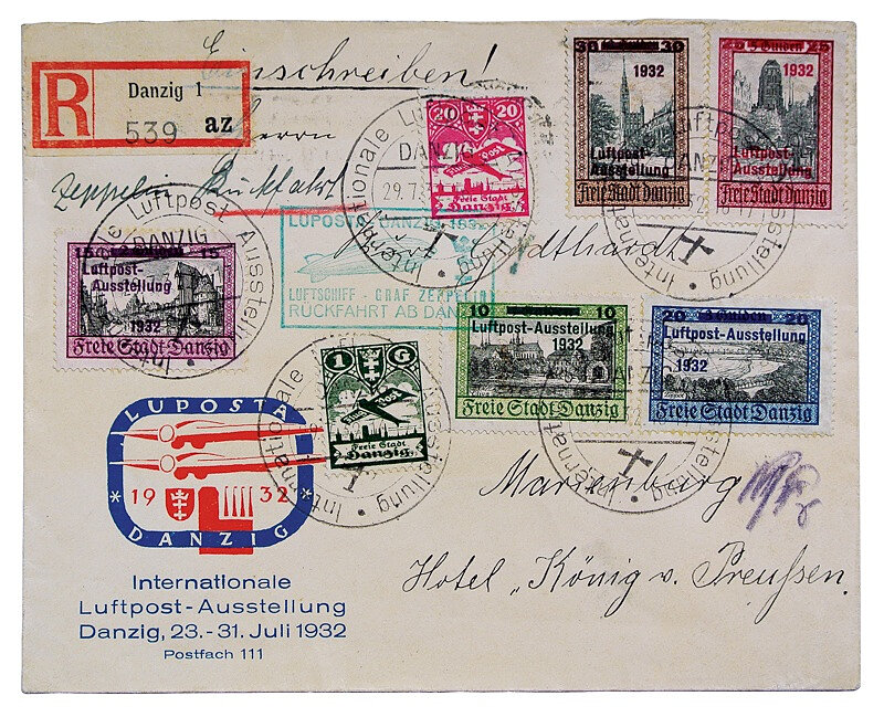 List_przewieziony_zeppelinem_z_okazji_wystawy_poczty_lotniczej_w_Gdańsku,_1932