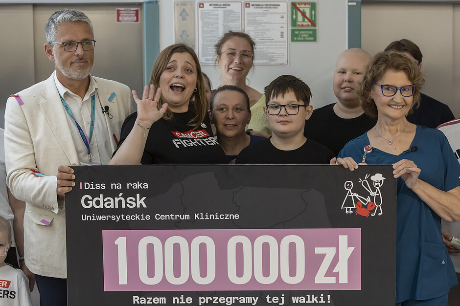 Milion złotych dla UCK w Gdańsku od Fundacji Cancer Fighters