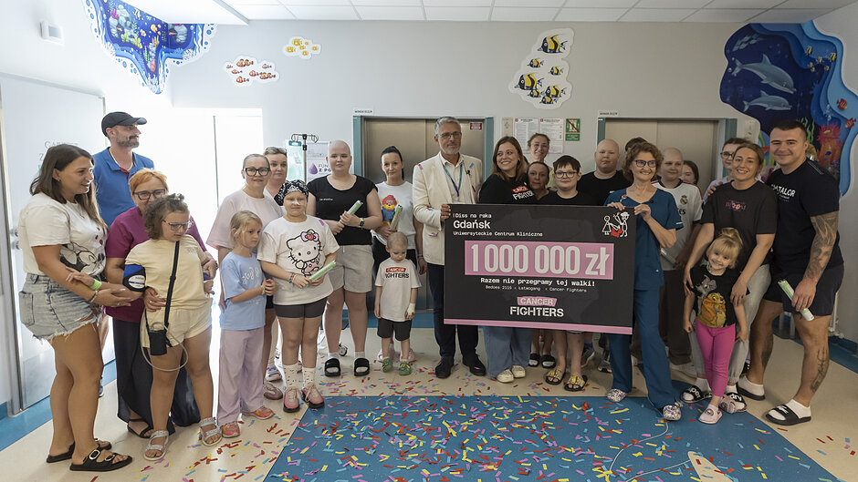 Milion złotych dla UCK w Gdańsku od Fundacji Cancer Fighters