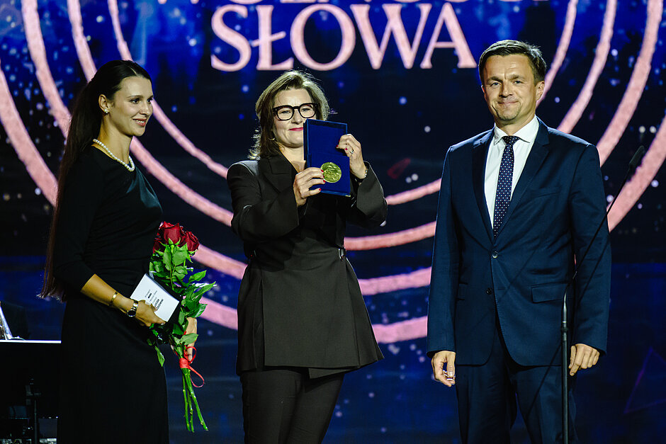Leszek Jażdżewski po prawej, Magdalena Mistat po lewej