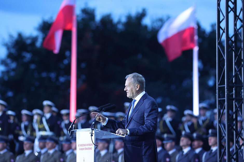 Donald Tusk na mównicy