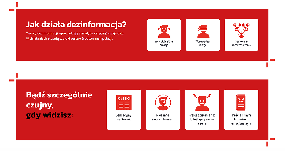 Infografika dotycząca dezinformacji