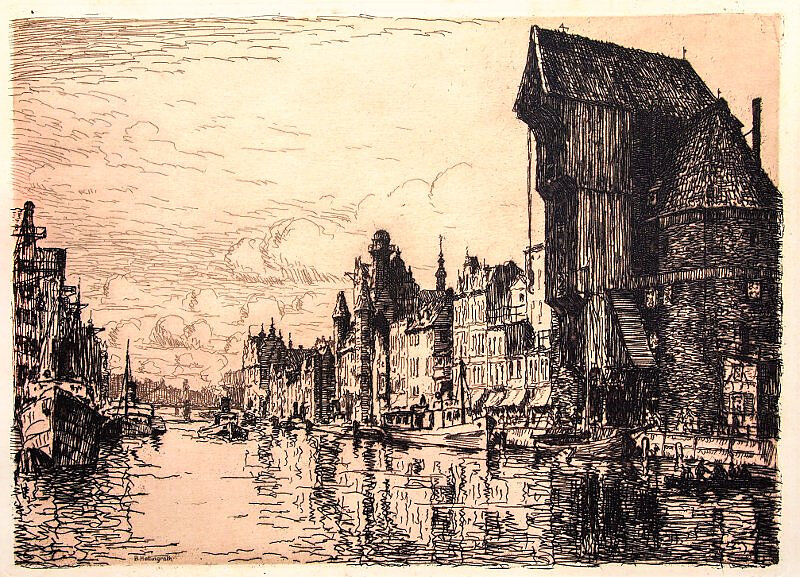 Hellingrath_Berthold_Franz_Długie_Pobrzeże_z_Żurawiem,_około_1920