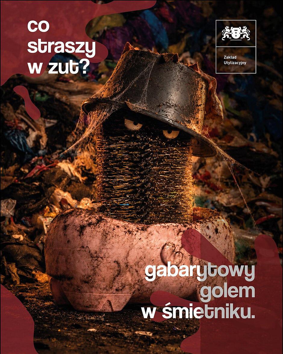 Gabarytowy Golem w śmietniku