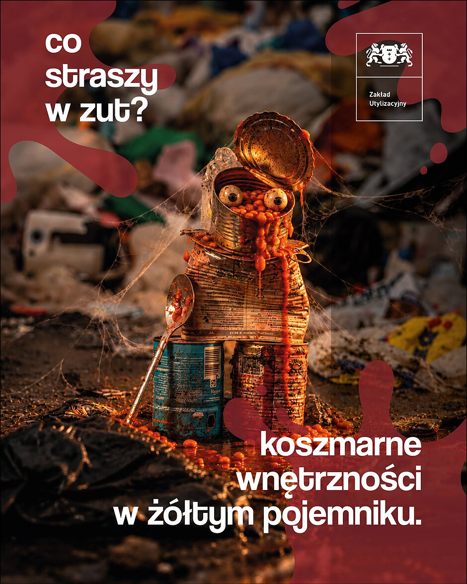 Koszmarne Wnętrzności w żółtym pojemniku