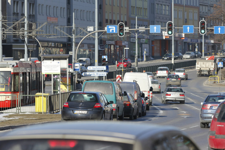 Wrzeszcz, skrzyżowanie Grunwaldzkiej z ul. Do Studzienki.