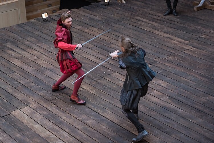 Scena walki ze spektaklu Wesołe kumoszki z Windsoru