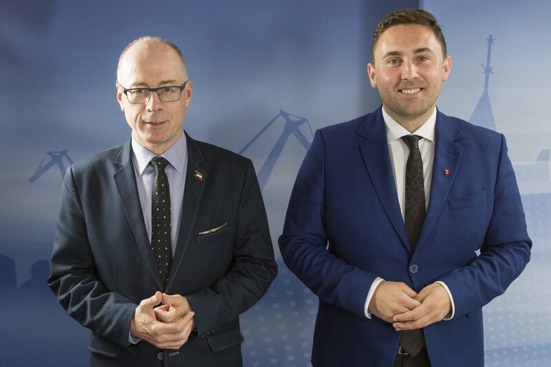 Od lewej: radny Kazimierz Koralewski (PiS) i radny Piotr Borawski (PO)