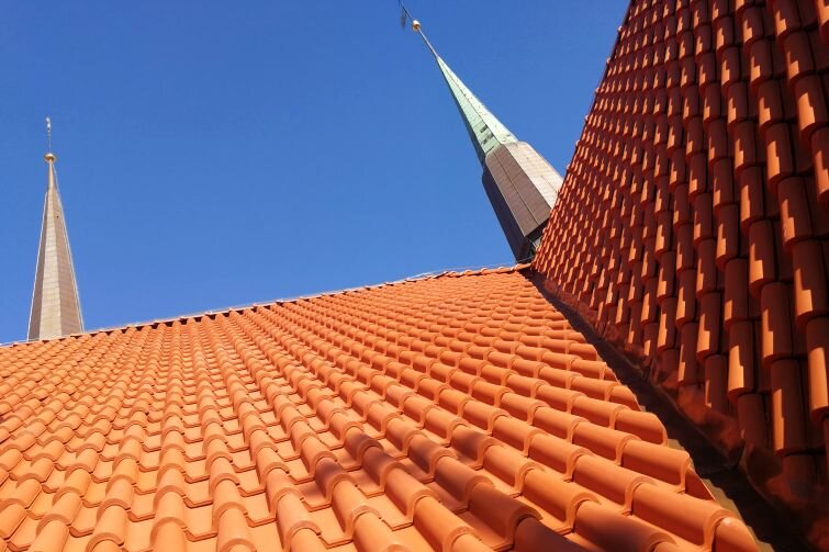 Odnowiony dach Bazyliki Mariackiej w Gdańsku