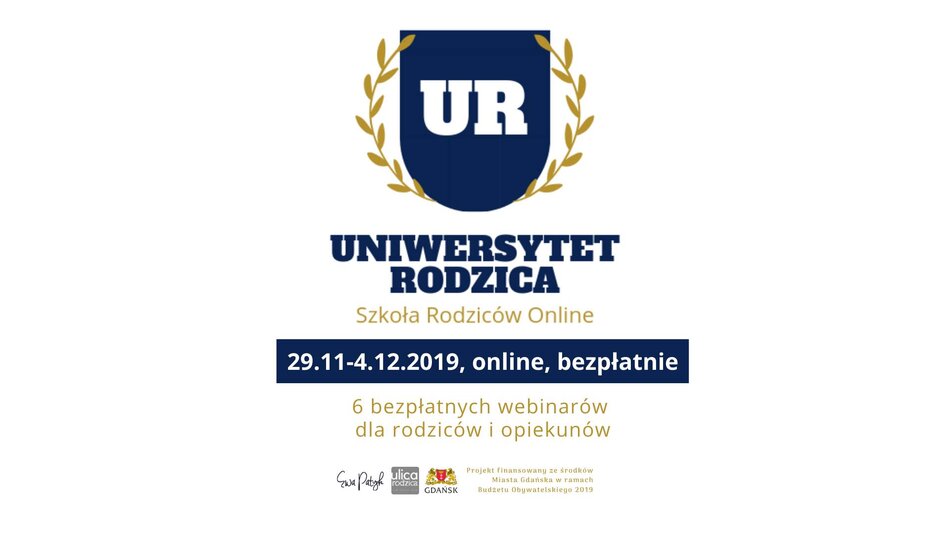 Uniwersytet Rodzica to program, który składa się z cyklu 6 bezpłatnych webinarów realizowanych na Facebooku